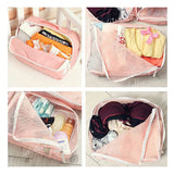 5 piece bag pink with clothings 4 views
