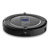 Black Pursonic i7 Pro robotic vacuum cleaner close up view white background