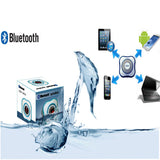 Floating Waterproof Bluetooth Speaker in water with the gadgets